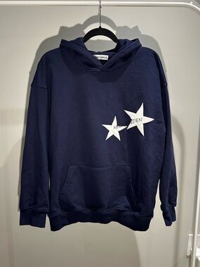 Aelfric Eden Navy Hoodie with White Logo